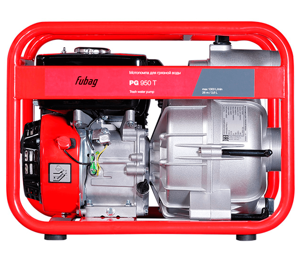 Мотопомпа бензиновая FUBAG PG 950T 78000л/ч 7лс photo 0