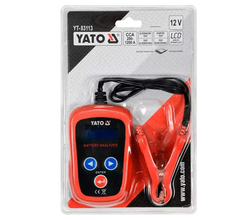 Tester pentru acumulator auto YATO YT83113 12V 200/1200A photo 1