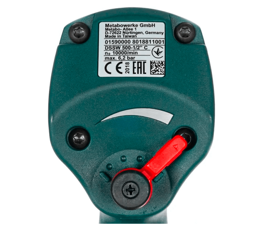 Пневматический ударный гайковерт METABO DSSW 500-1/2" C 500Нм 10000об/мин photo 4