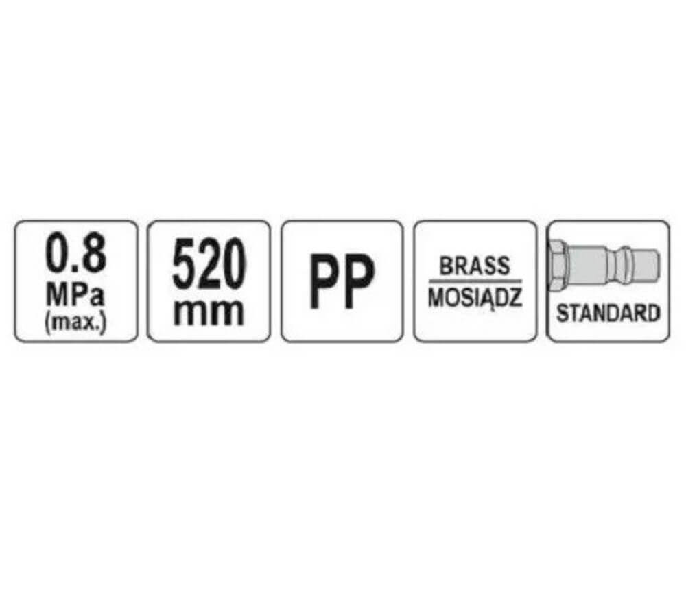 Продувочный пистолет YATO YT-23733 520мм 8бар photo 3