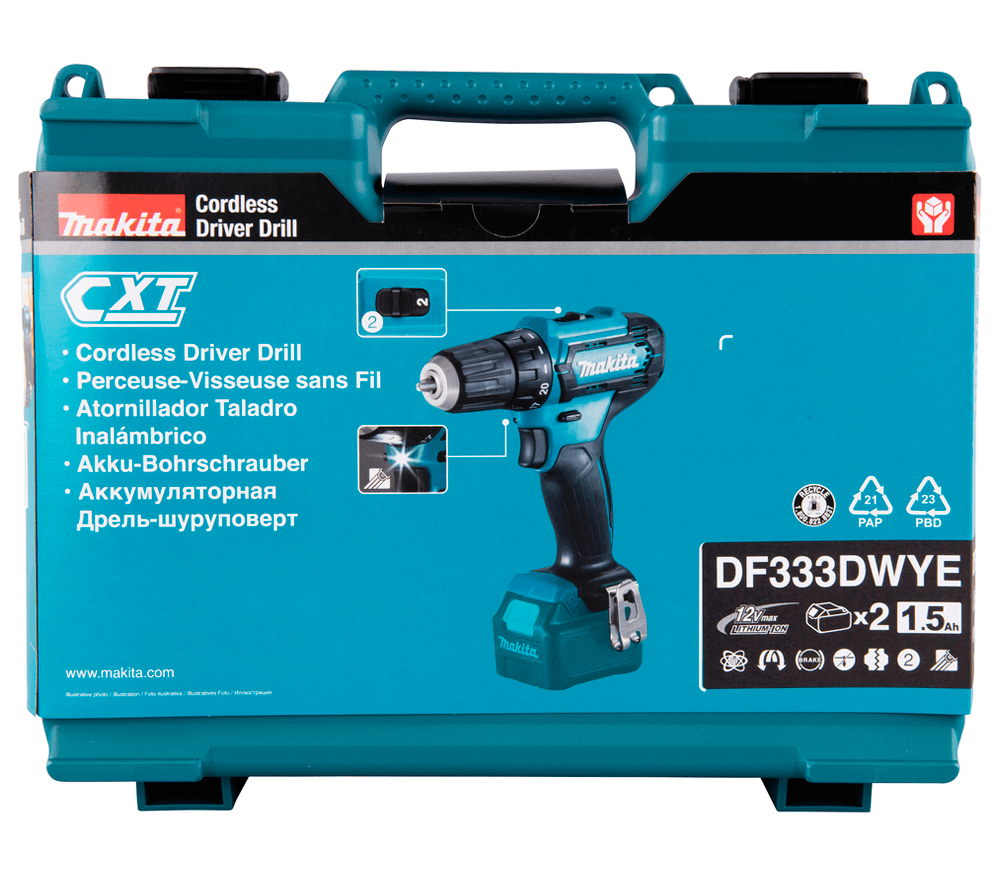 Mașină de înșurubat cu acumulator MAKITA DF333DWYE 12V 1.5Ah photo 10
