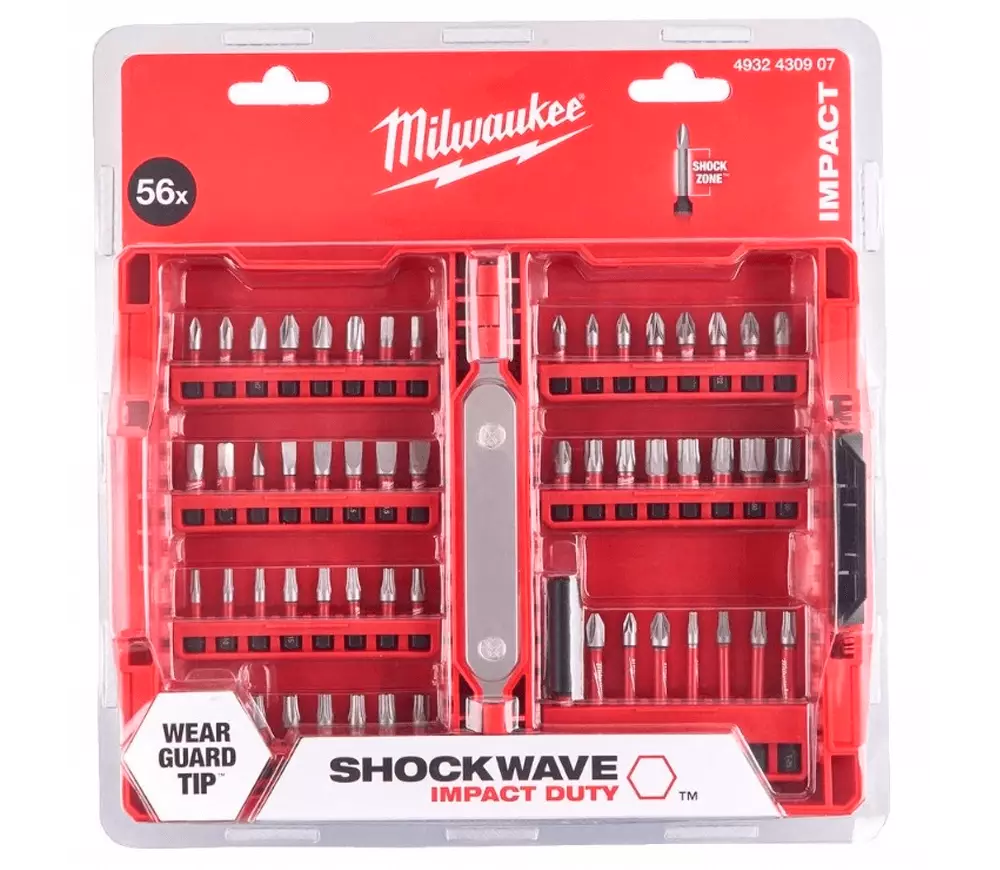 Set 56 Biți și prelungitor MILWAUKEE 4932430907 SL/PH/PZ/Hex/Torx 25-50mm photo 0