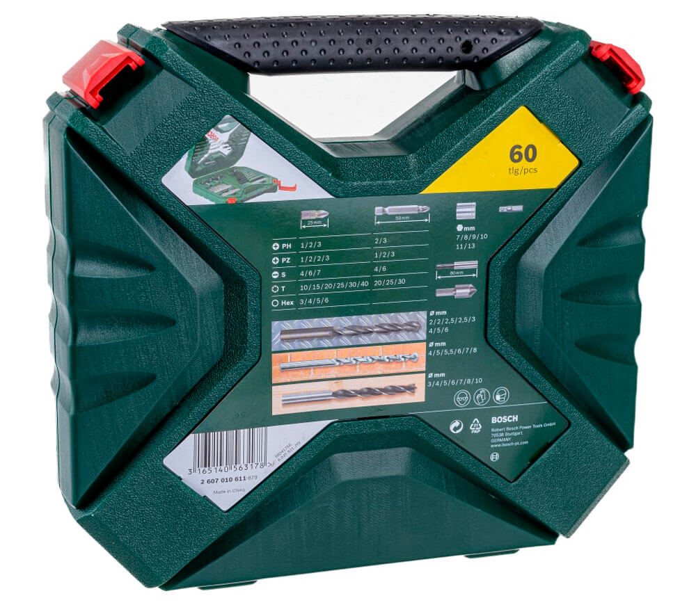 Набор 60 сверл и бит BOSCH X-LINE B2607010611 photo 4