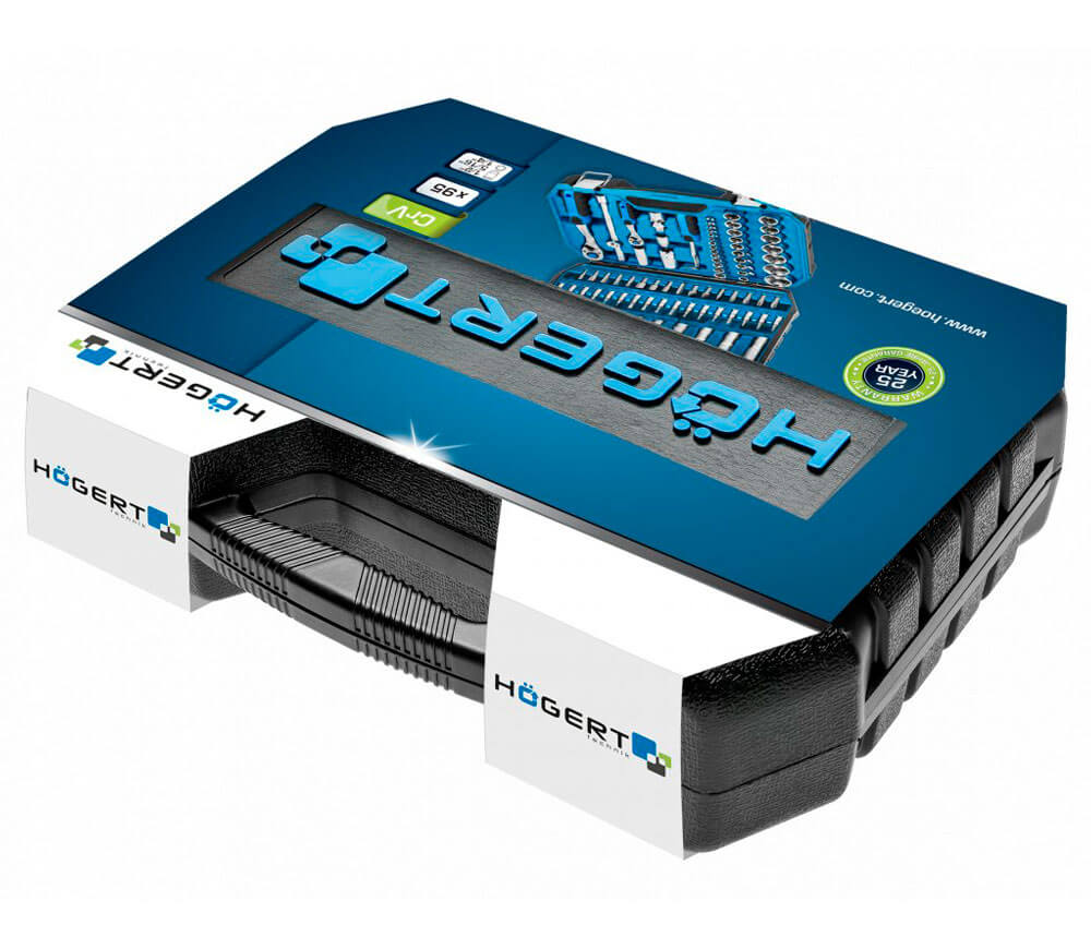 Набор 95 головки торцевые и бит HOEGERT HT1R426 4-32мм photo 4