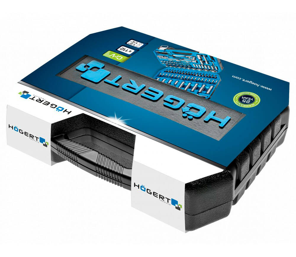 Набор 112 головки торцевые и бит HOEGERT HT1R432 4-14мм photo 4