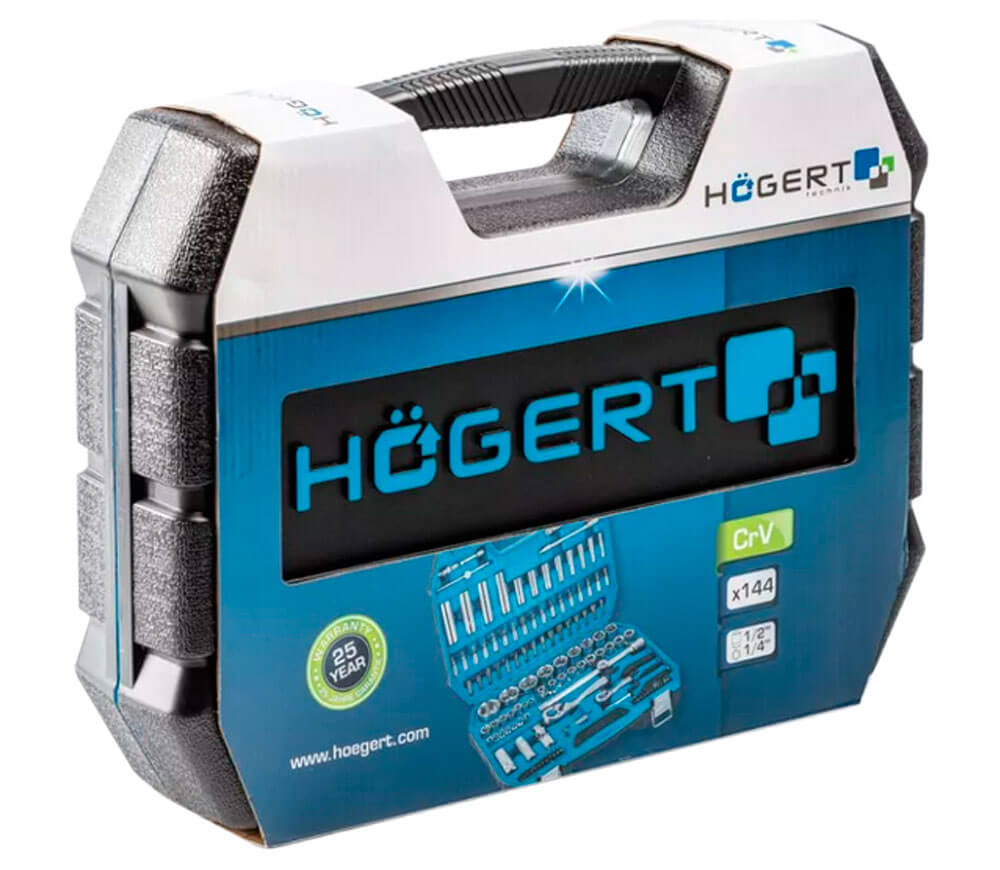 Набор 144 головки торцевые и бит HOEGERT HT1R440 4-36мм photo 4