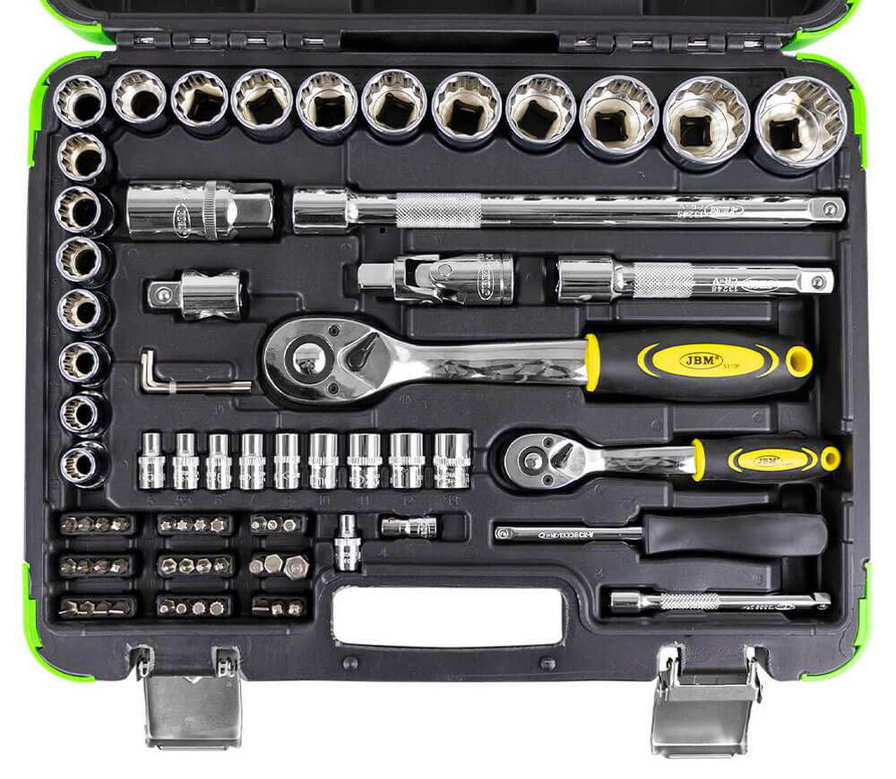 Набор 74 головки торцевые и бит JBM 53074 10-32мм photo 2