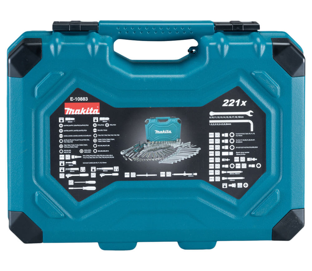 Set chei combinate, tubulare și biți MAKITA E-10883 221unit. 4-32mm 1/2-1/4" photo 5