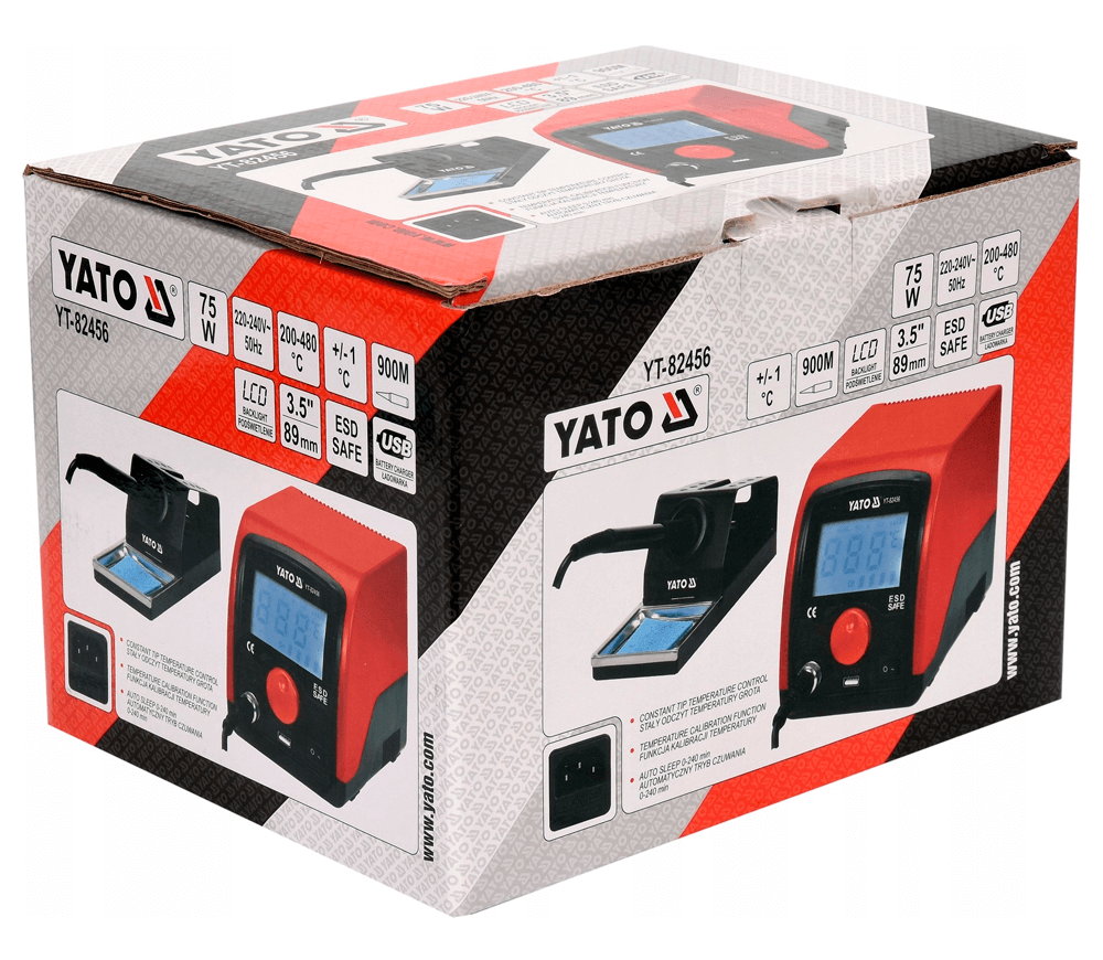 Паяльная станция с контролем температуры YATO YT82456 75вт 480°C 220 - 240 В photo 1