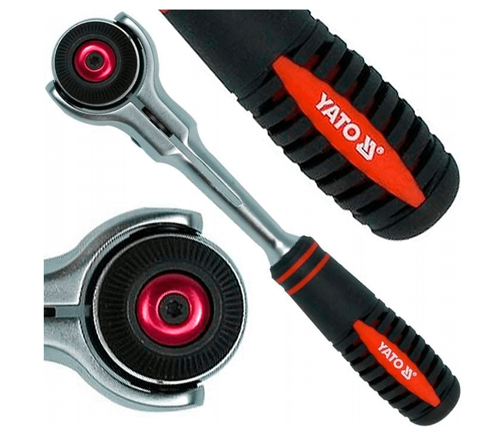 Cheie cu clichet cap rotativ YATO YT0720 1/4" 145mm photo 0