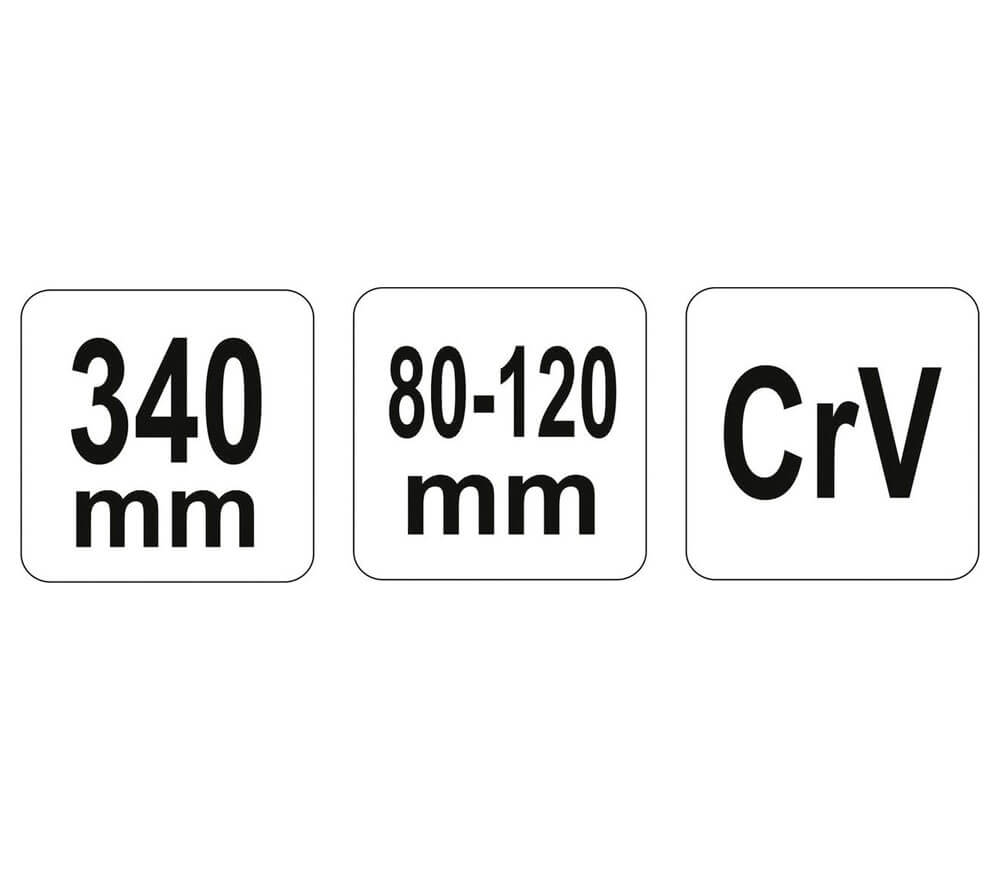 Cheie reglabilă pivotantă YATO YT01678 80-120mm 340mm photo 1