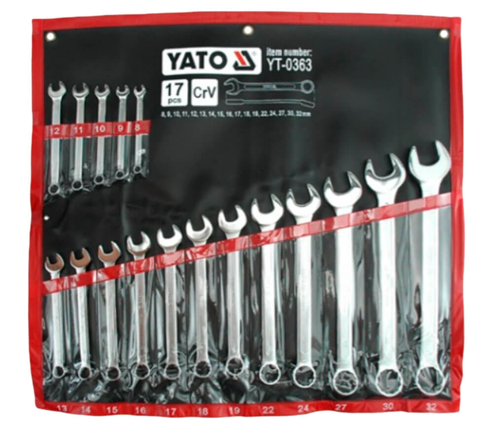 Set 17 chei combinate YATO YT0363 8x32mm photo