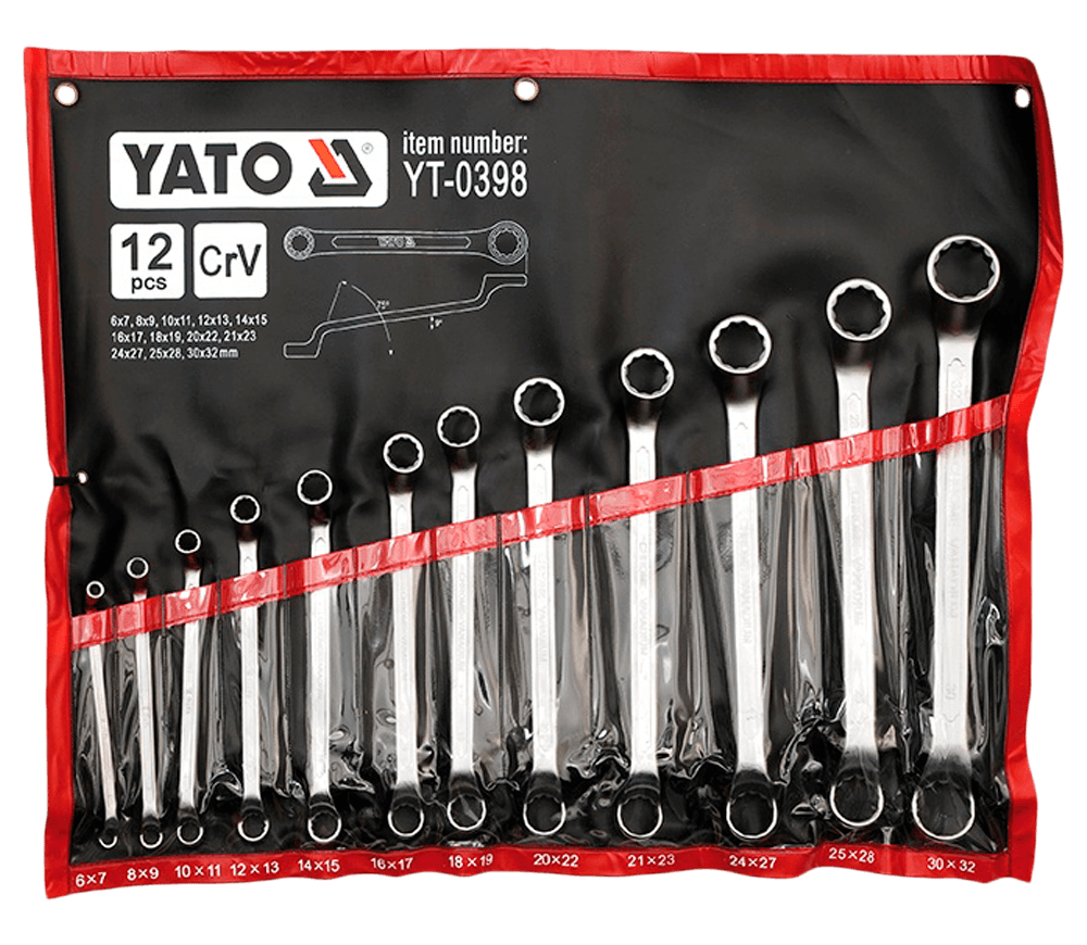 Набор 12 накидных ключей двусторонние YATO YT0398 6-32мм photo
