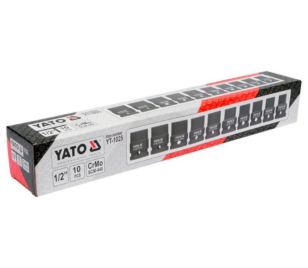 Set 10 duze tubulare de impact YATO YT1025 10-22mm photo 2