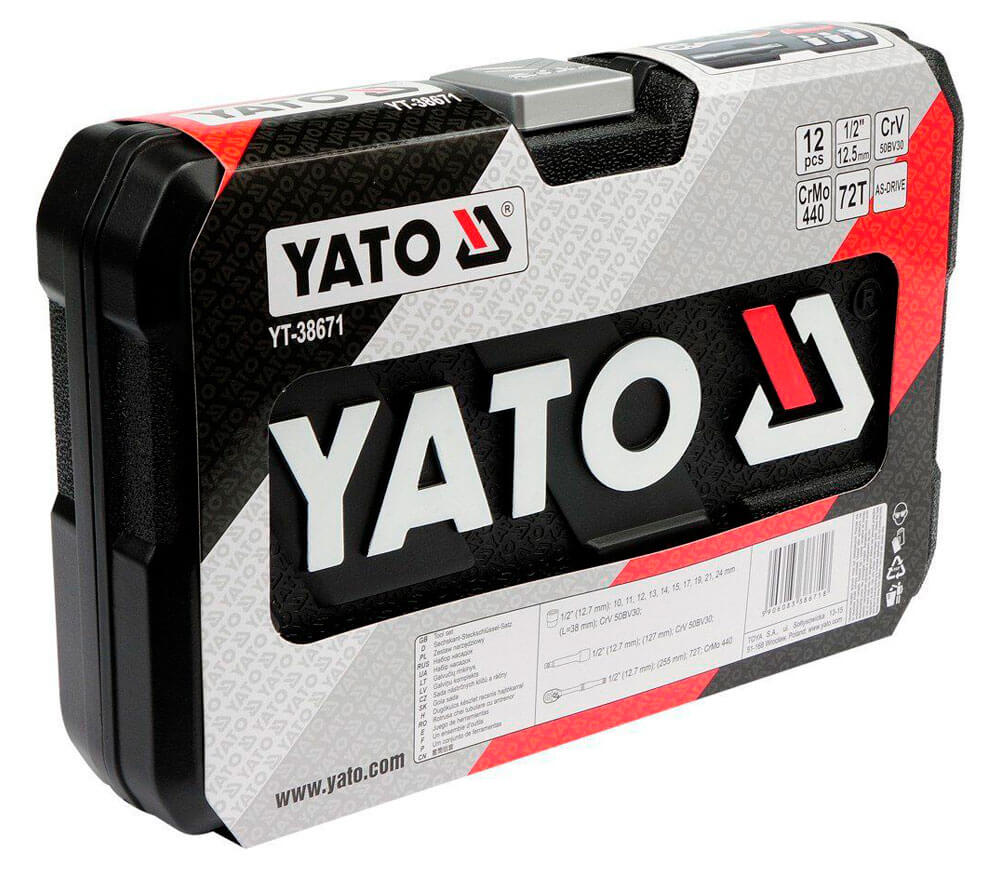 Set 12 duze tubulare YATO YT38671 10-24mm photo 1