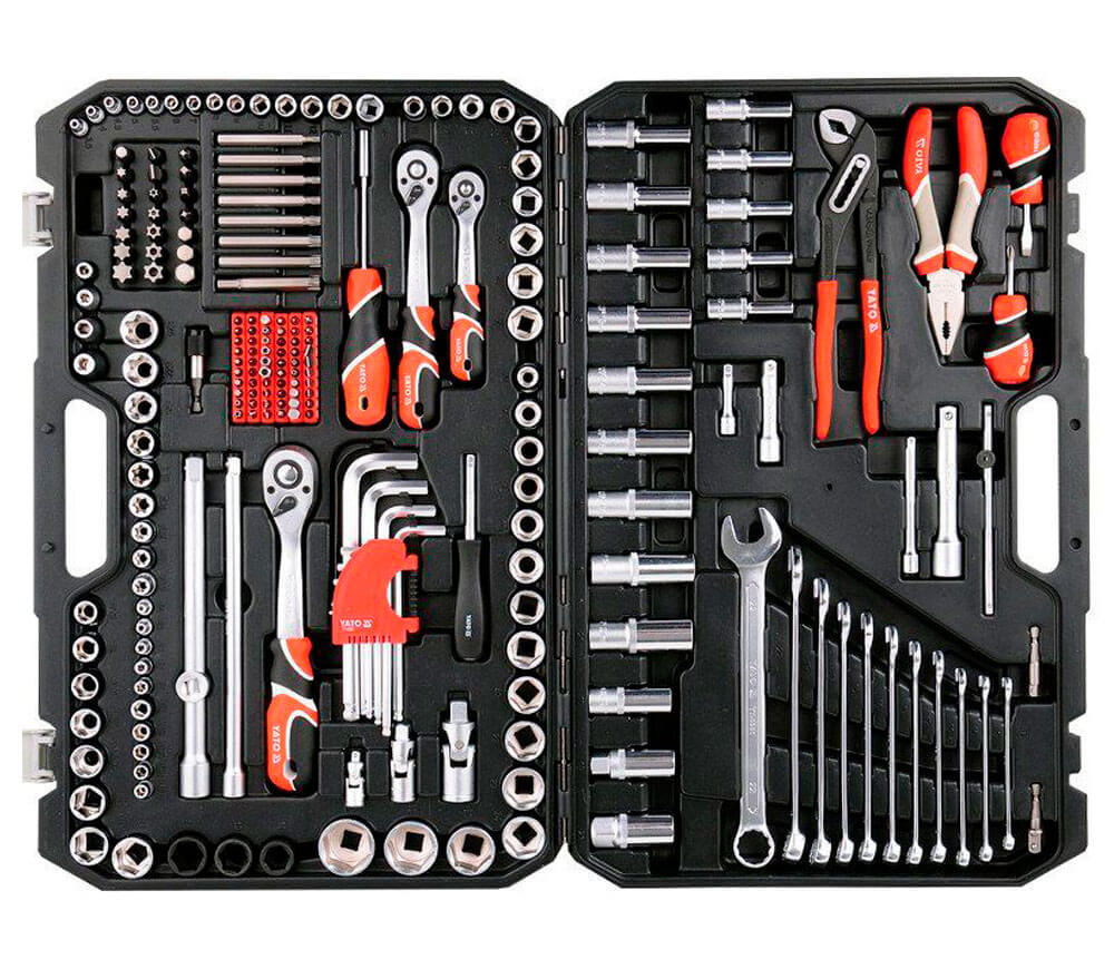Set chei combinate, duze tubulare și biți YATO YT38941 225unit. 4-32mm 1/2-1/4-3/8" photo 1