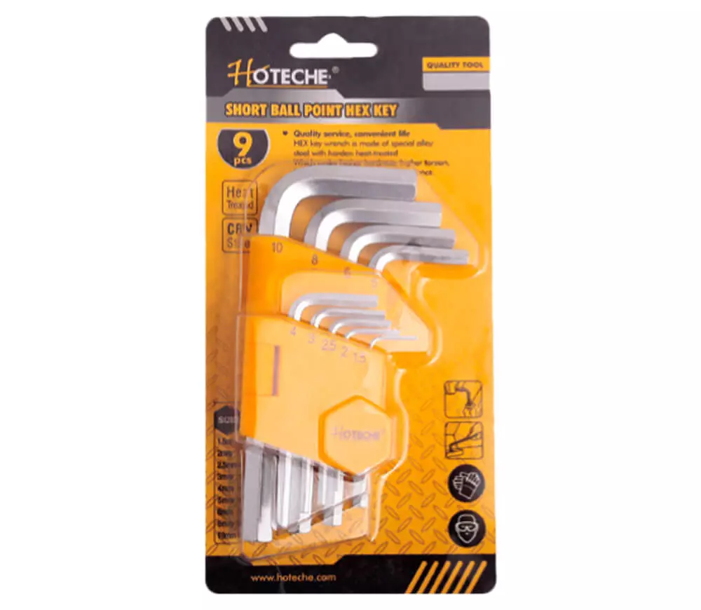 Set 9 chei hexagonale HOTECHE 260109 1.5x10mm photo 0