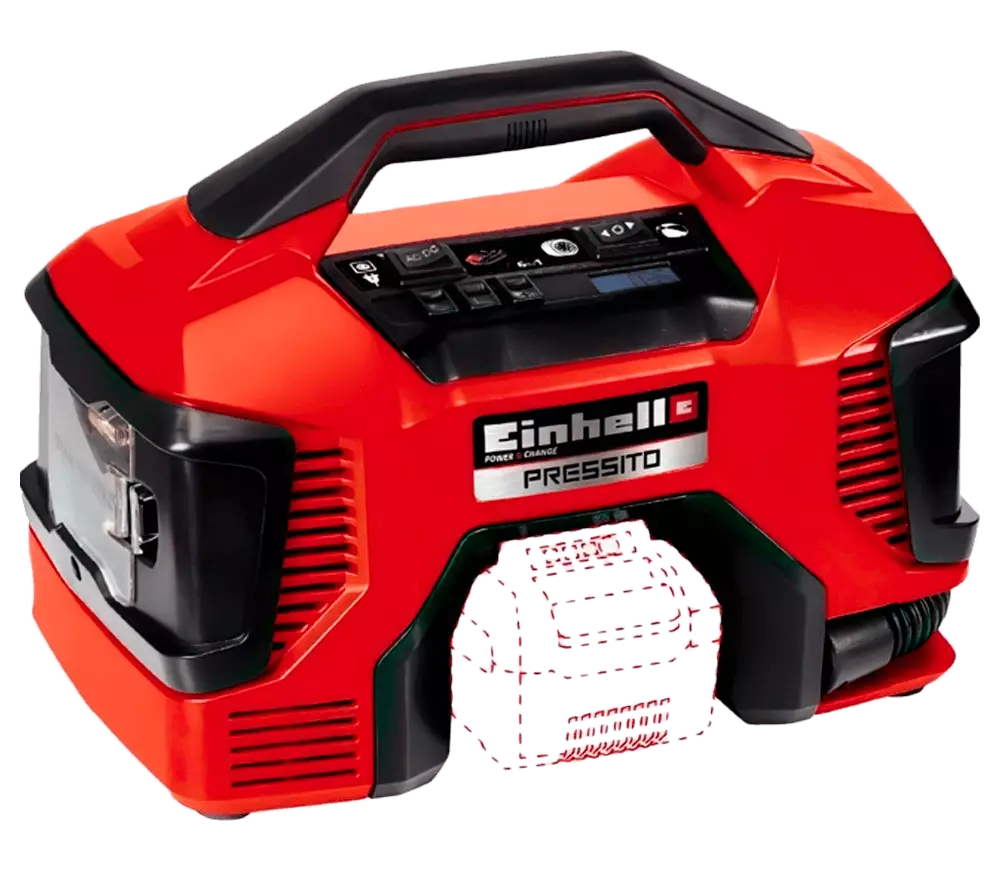 Автокомпрессор 6 в 1 EINHELL Pressito 90вт 11бар 21л/мин photo