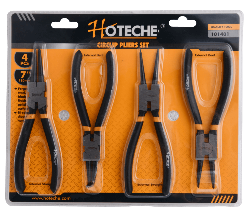 Щипцы для стопорных колец HOTECHE 101401 180мм 4шт photo