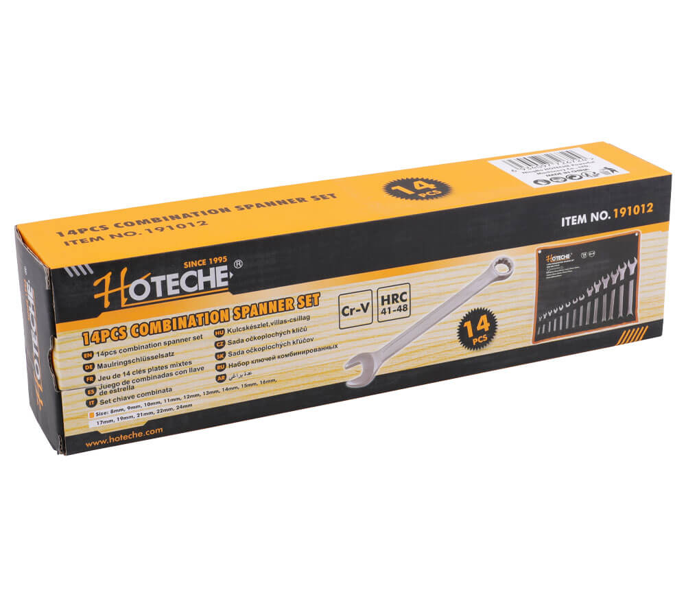 Set 14 chei combinate HOTECHE 191012 8x24mm photo 0