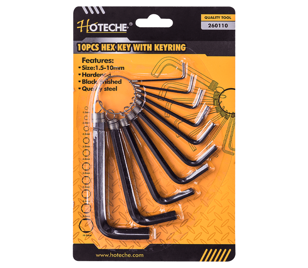 Set 10 chei hexagonale HOTECHE 260110 1.5x10mm photo