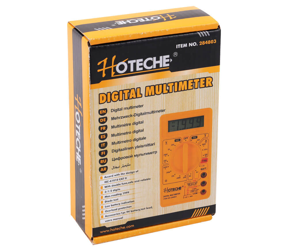 Цифровой мультиметр HOTECHE 284803 0-600В photo 0