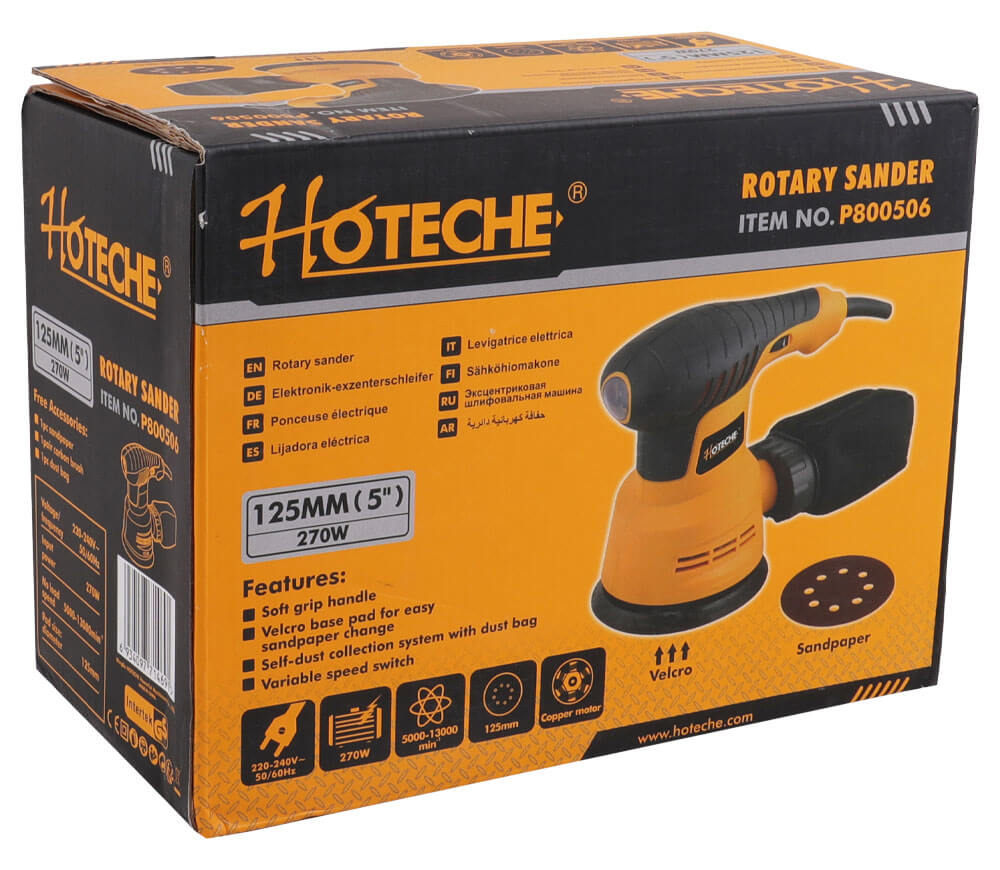 Шлифмашина эксцентриковая HOTECHE P800506 270вт 125мм photo 5