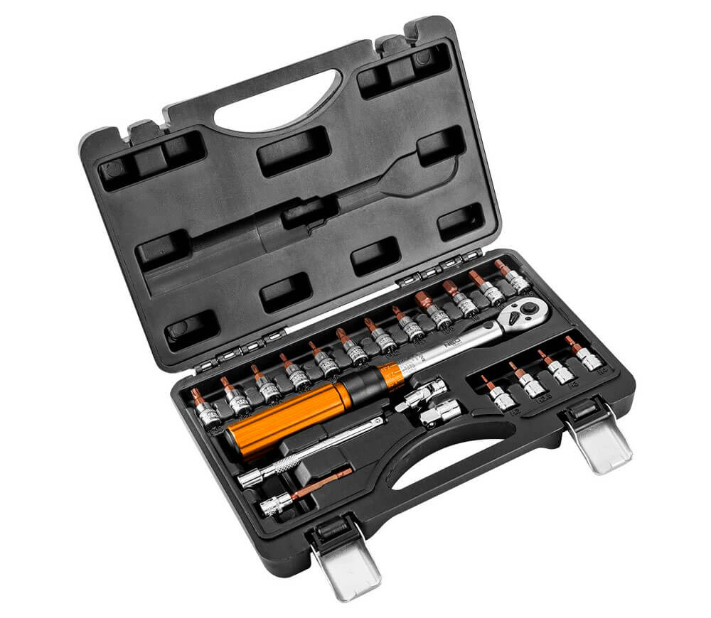 Набор динамометрический ключ + бит NEO TOOLS 08-821 1/4" 5-25 Нм photo 0