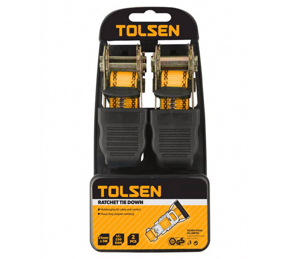 Curele de fixare Tolsen 62252 5mx25mm 250kg 2buc photo 0