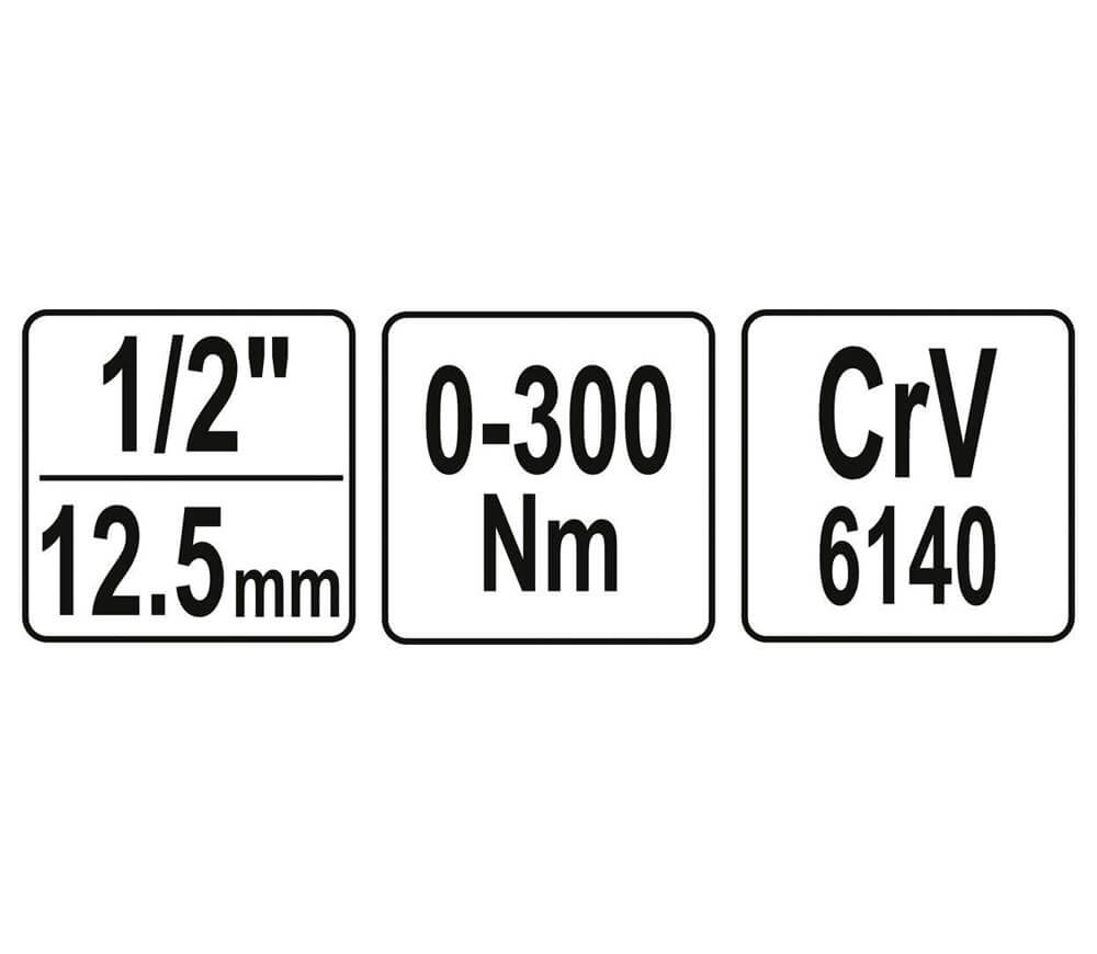 Cheie dinamometrică YATO YT07641 1/2" 0-300 Nm photo 6