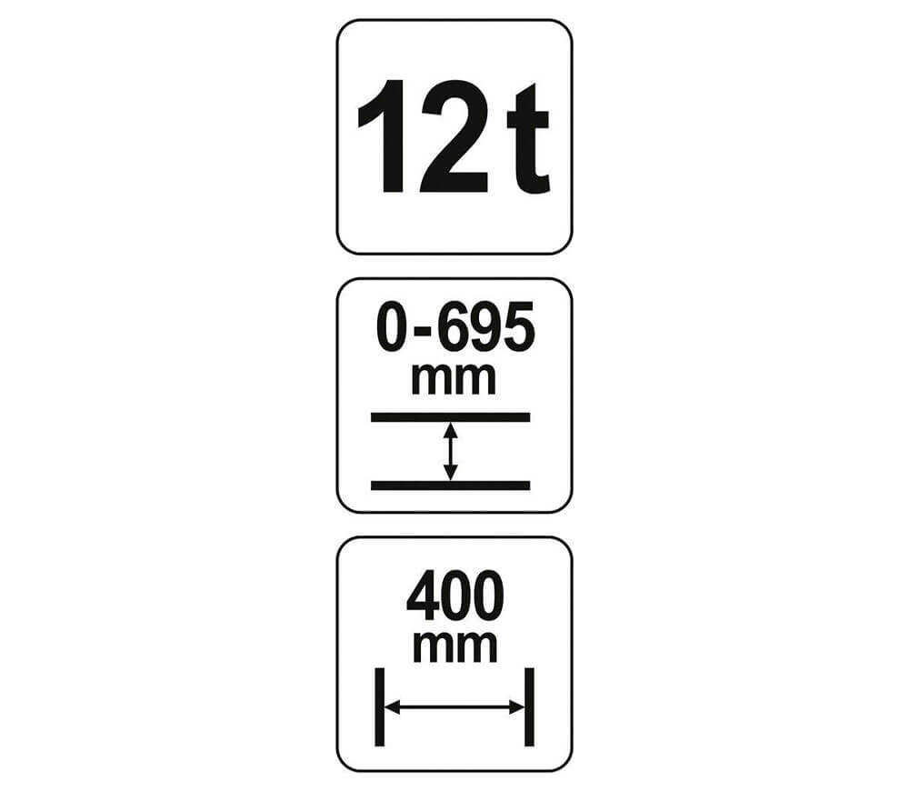 Пресс гидравлический YATO YT55580 12Т 0-695мм photo 2