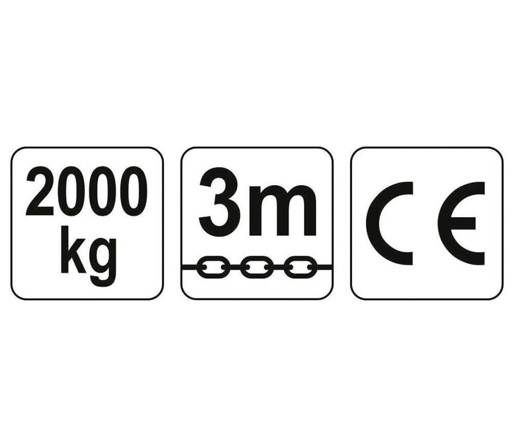 Macara manuală cu lanț YATO YT58953 2000kg 3m photo 0