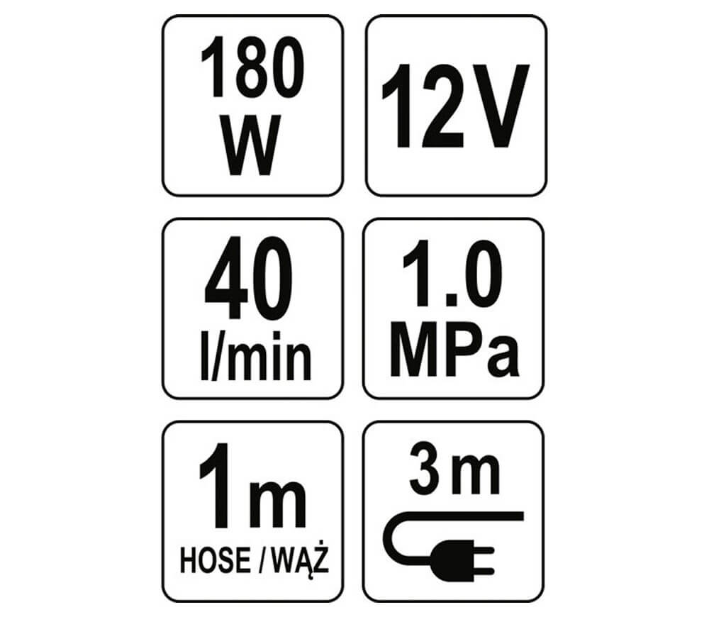 Автокомпрессор YATO YT73460 180вт 10бар 40л/мин photo 3