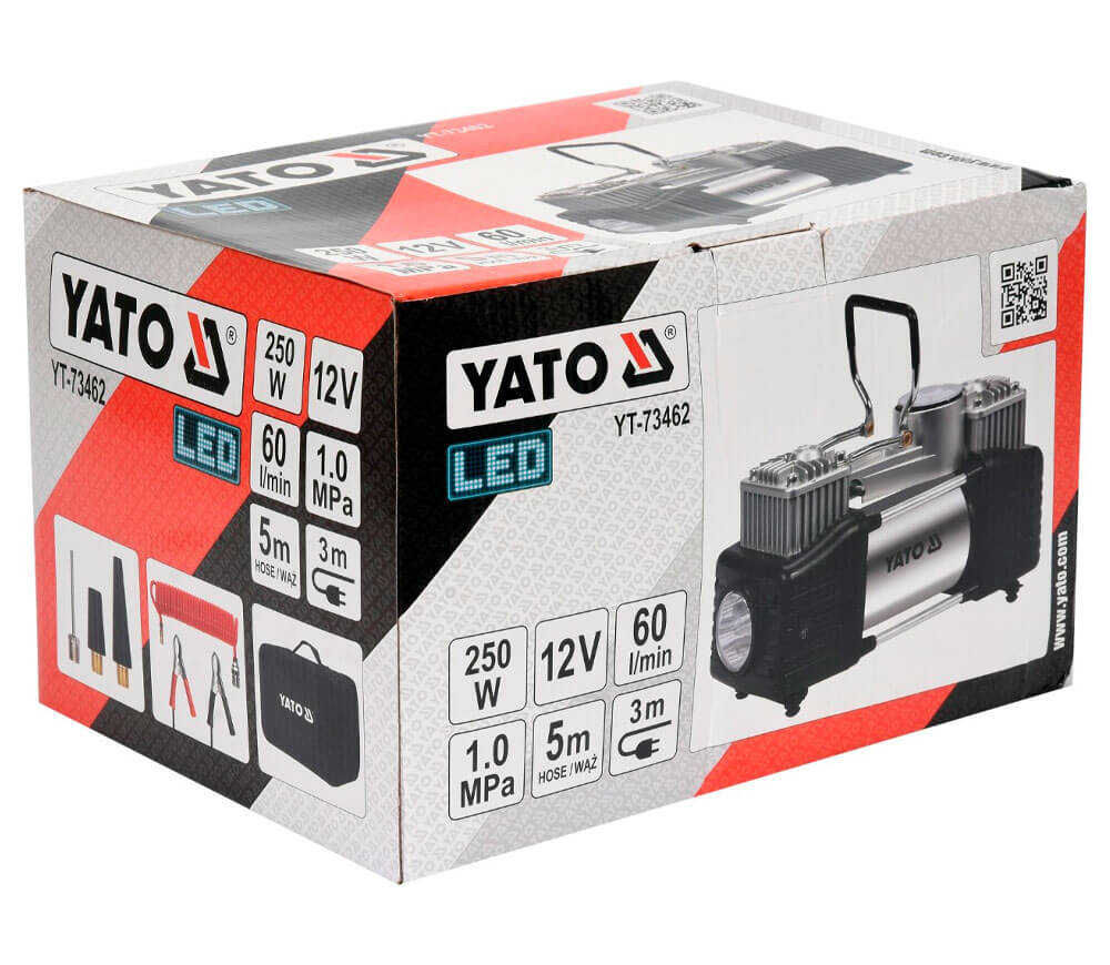 Автокомпрессор YATO YT73462 250вт 10бар 60л/мин photo 4