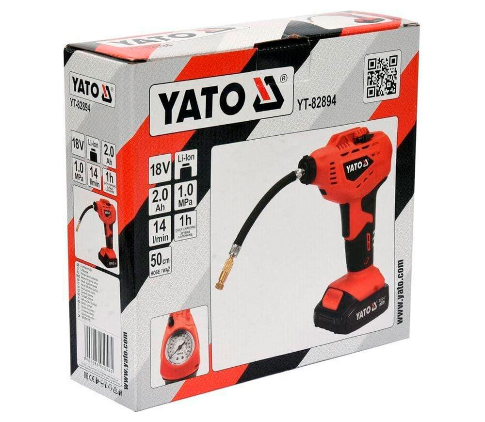 Автокомпрессор с аккумулятором YATO YT82894 36вт 10бар 14л/мин photo 5