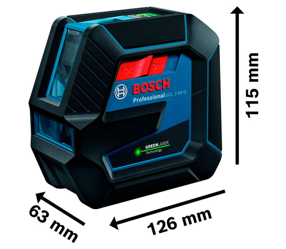 Лазерный уровень BOSCH GCL2-50G+RM10 2луча 50m photo 1