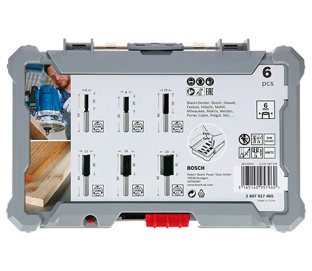 Набор 6 фрез по дереву BOSCH 2607017465 Ø6 мм photo 2