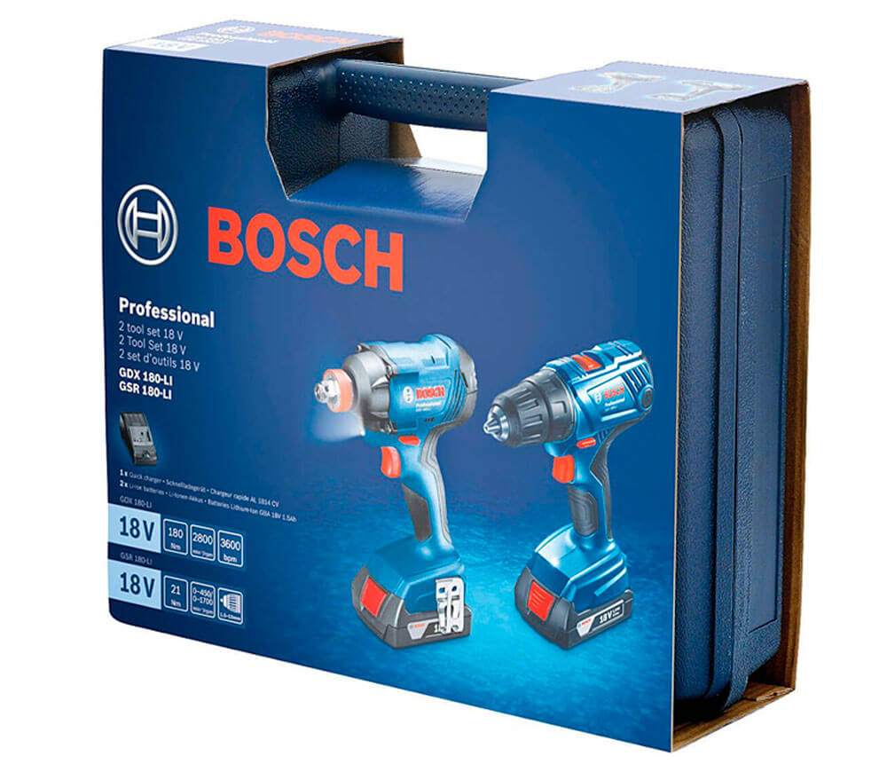 Шуруповерт аккумуляторный BOSCH GDX 180-Li + GSR 1802-Li (6019G5222) 18В 1.5Ач photo 8