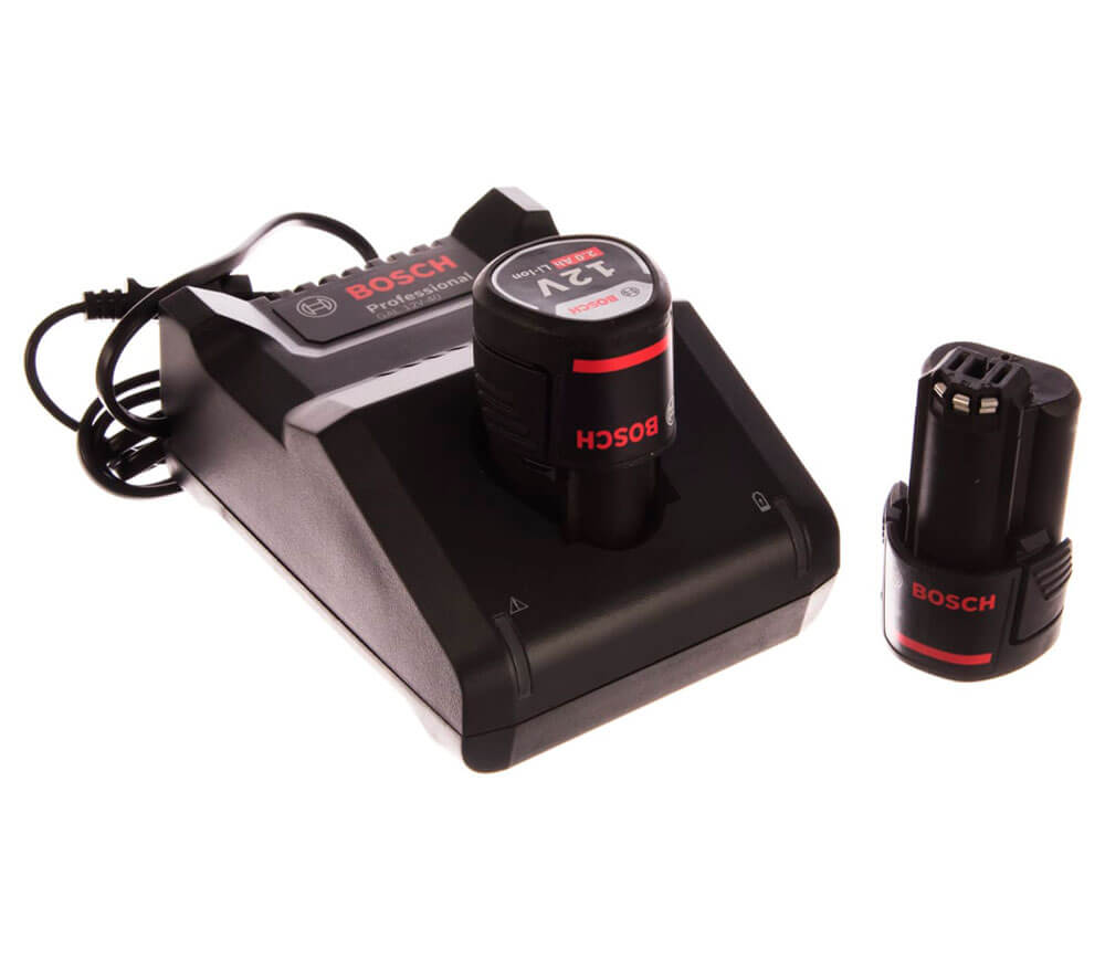 Комплект аккумуляторов и зарядного устройства BOSCH GAL 12V-40 + 2*GBA 2.0Ah (1600A019R8) photo 1