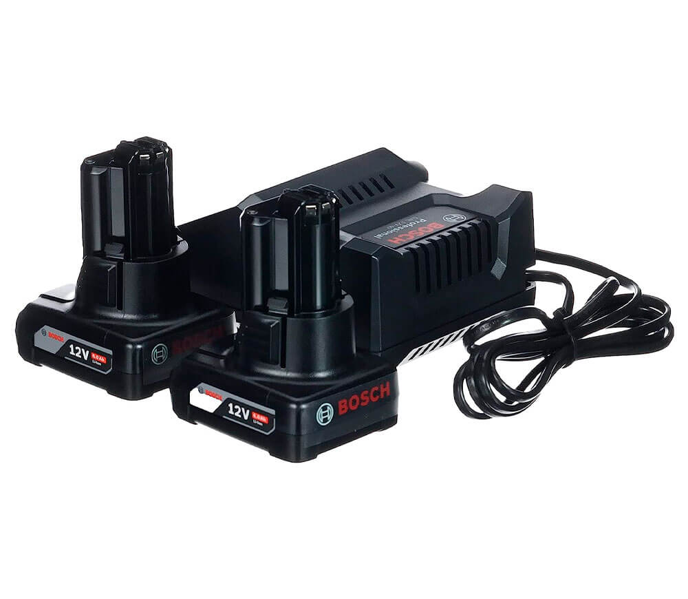 Комплект аккумуляторов и зарядного устройства BOSCH GAL 12V-40+2*GBA 6.0 Ah (1600A01B20) photo 1