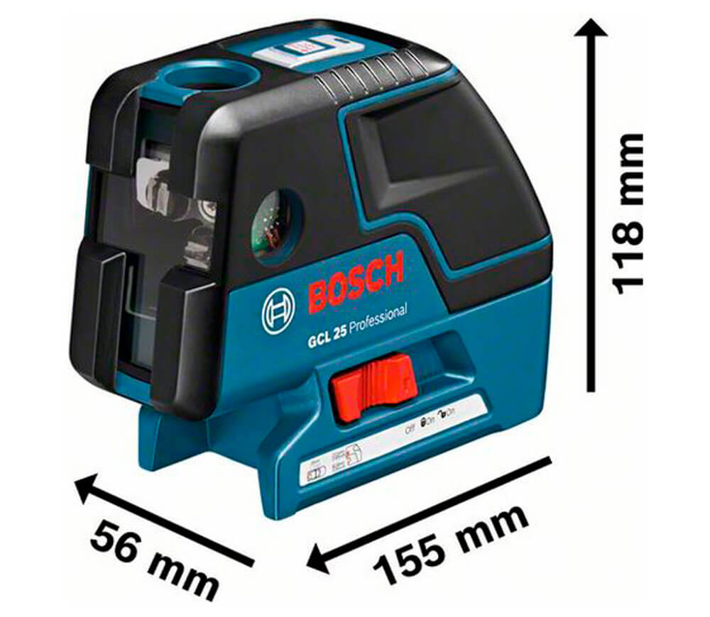 Nivelă cu laser BOSCH GCL 25 2fascicole/5puncte 30m photo 2