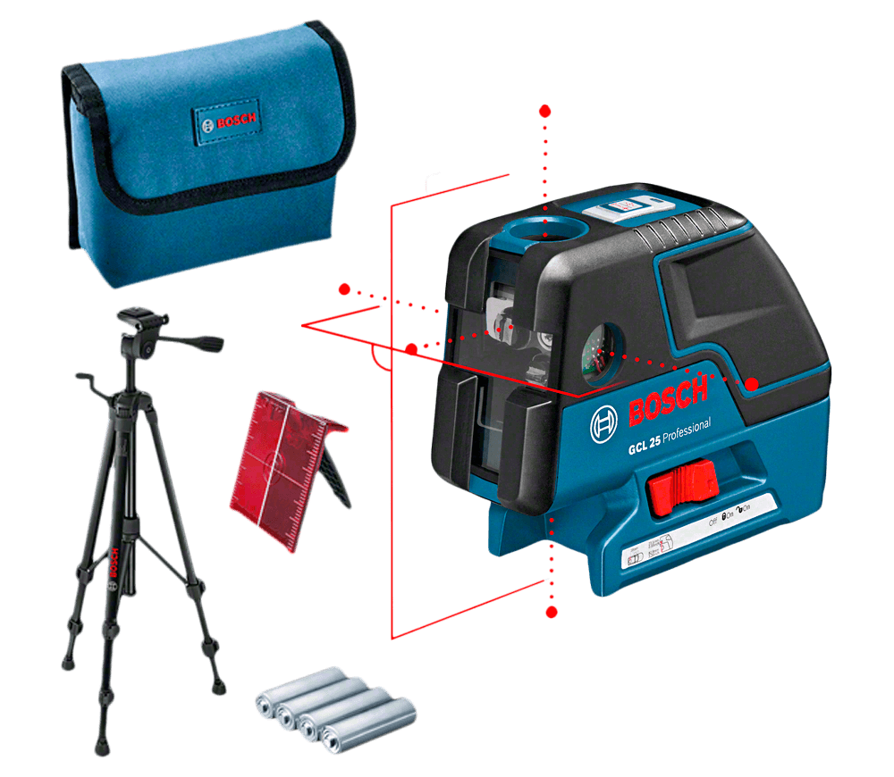 Nivelă cu laser BOSCH GCL 25 2fascicole/5puncte 30m photo