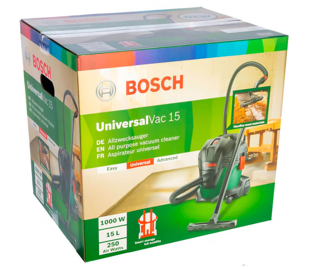 Пылесос промышленный BOSCH Universal Vac 15 1000вт 230мбар 15л photo 8