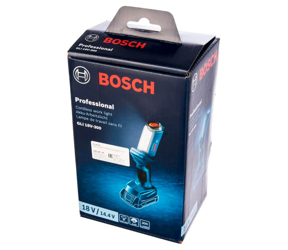 Lanternă construcții cu acumulator (fără baterii) BOSCH GLI 18V-300 300lm 14.4/18V photo 4