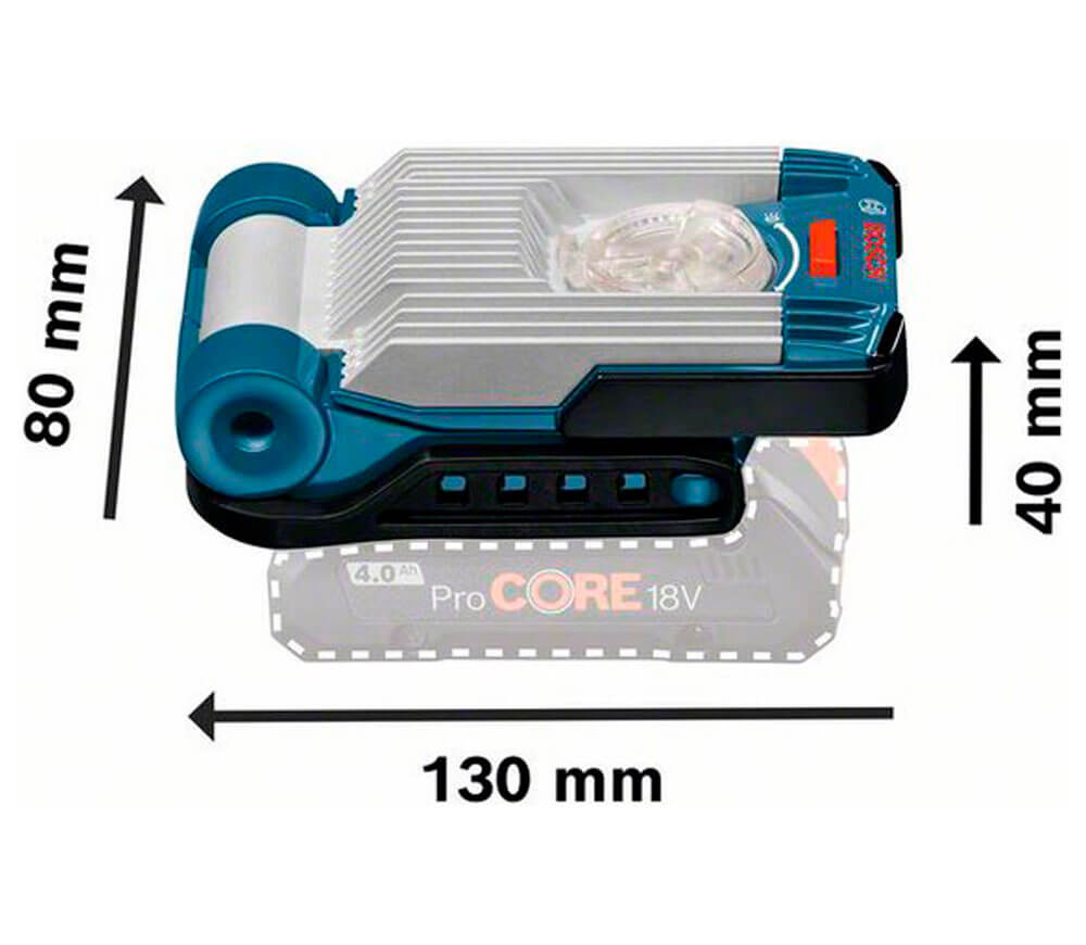 Lanternă construcții cu acumulator (fără baterii) BOSCH GLI VariLED 420lm 14.4/18V photo 0