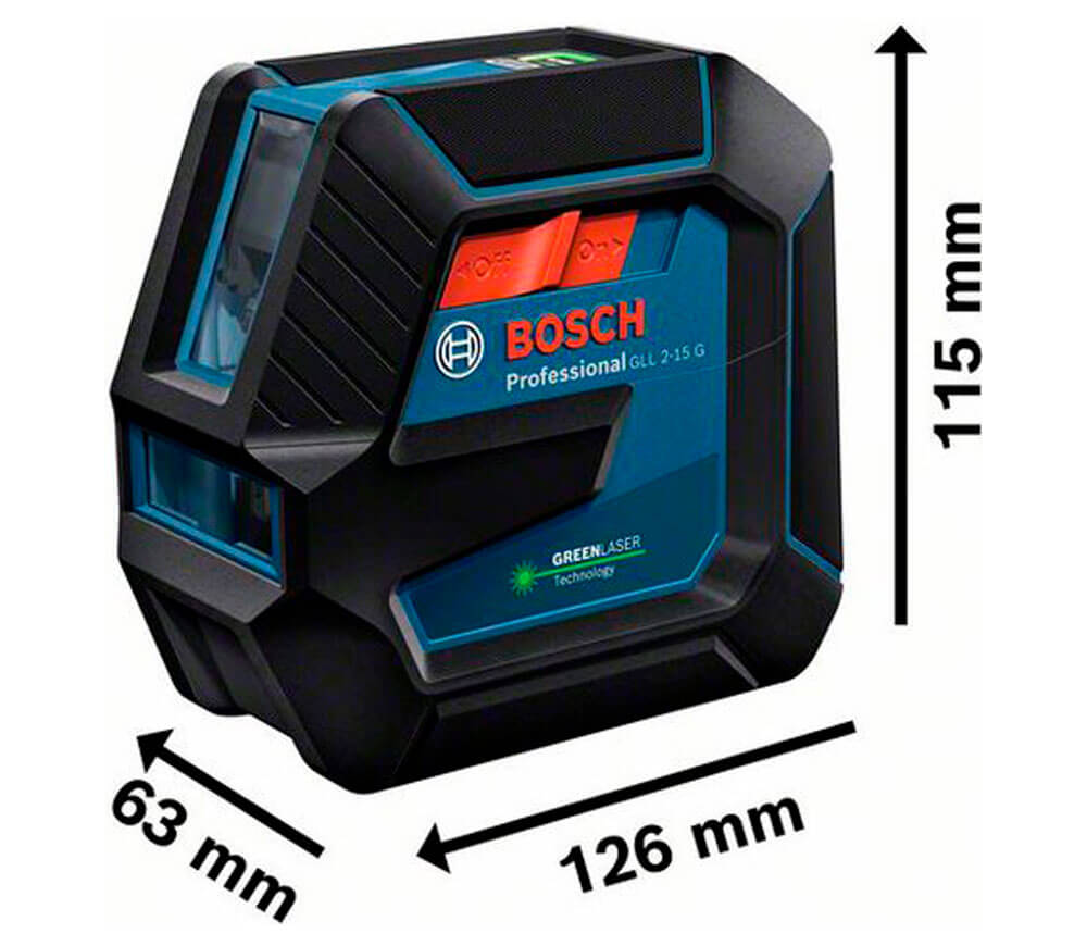 Лазерный уровень BOSCH GLL 2-15 G (601063W01) 2луча 15m photo 1