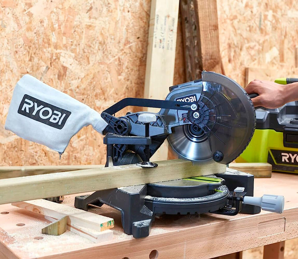 Торцовочная пила аккумуляторная RYOBI EMS190DCL 190мм photo 5