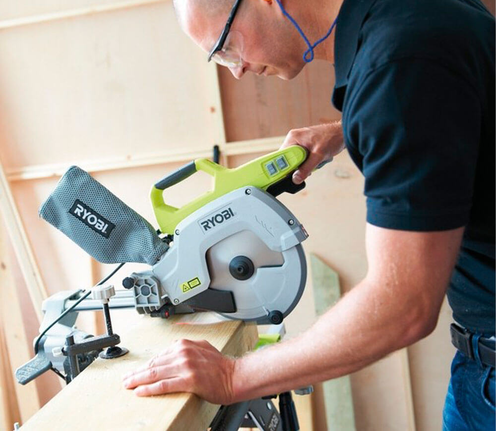 Торцовочная пила RYOBI EMS216L 1500вт 216мм photo 2