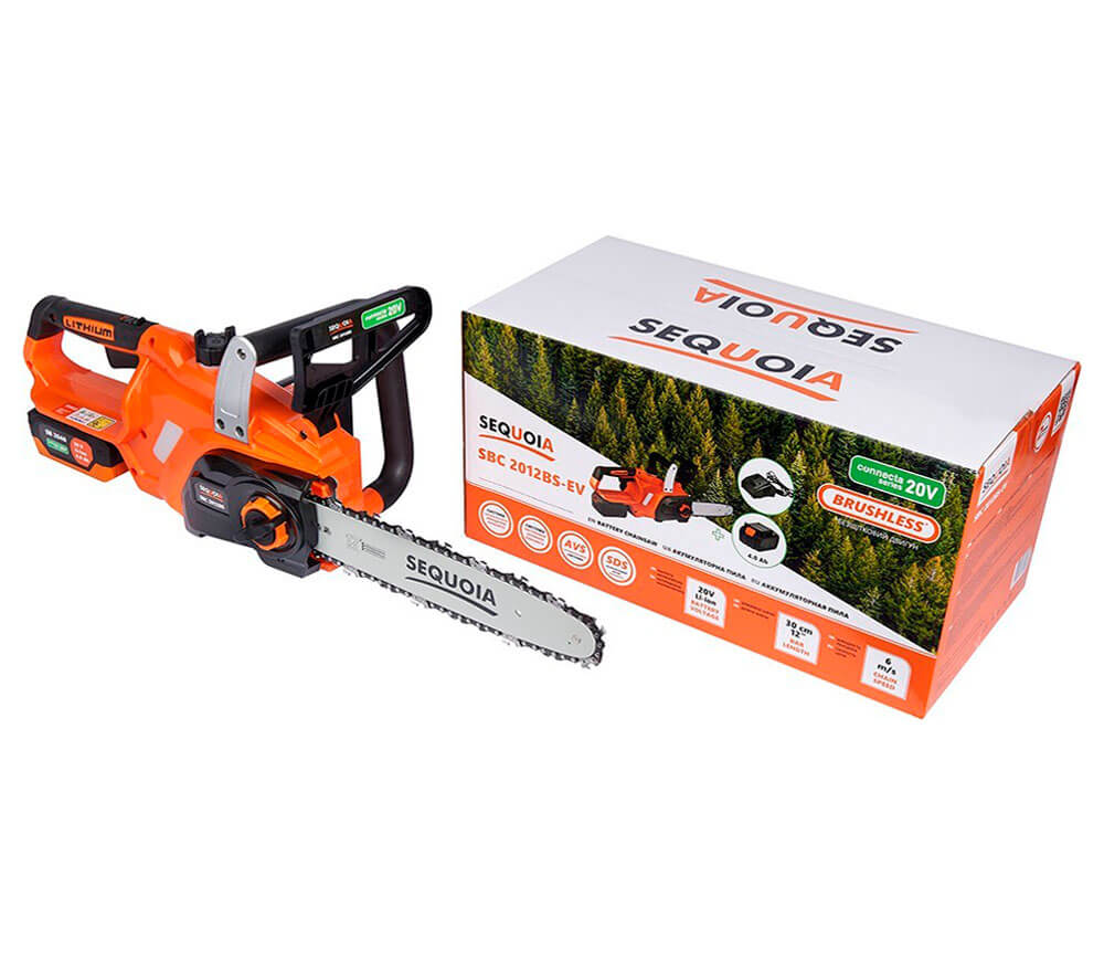 Цепная пила аккумуляторная SEQUOIA SBC2012BS-EV 300мм 20В 4Ач photo 1