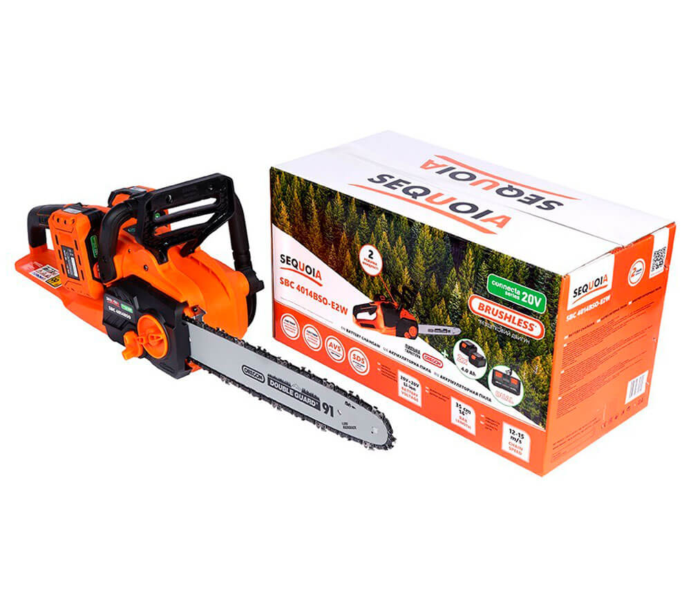 Цепная пила аккумуляторная SEQUOIA SBC4014BSO-E2W 350мм 20В 4Ач photo 1